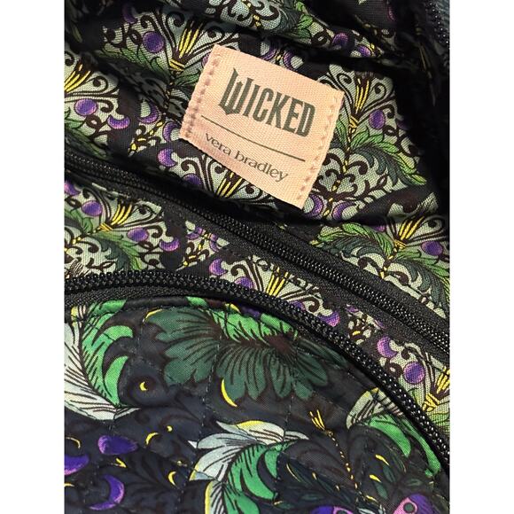 Vera Bradley Wicked Bancroft Backpack Green Lrg Wickedly Beautiful 15.5x12X8” main image 14